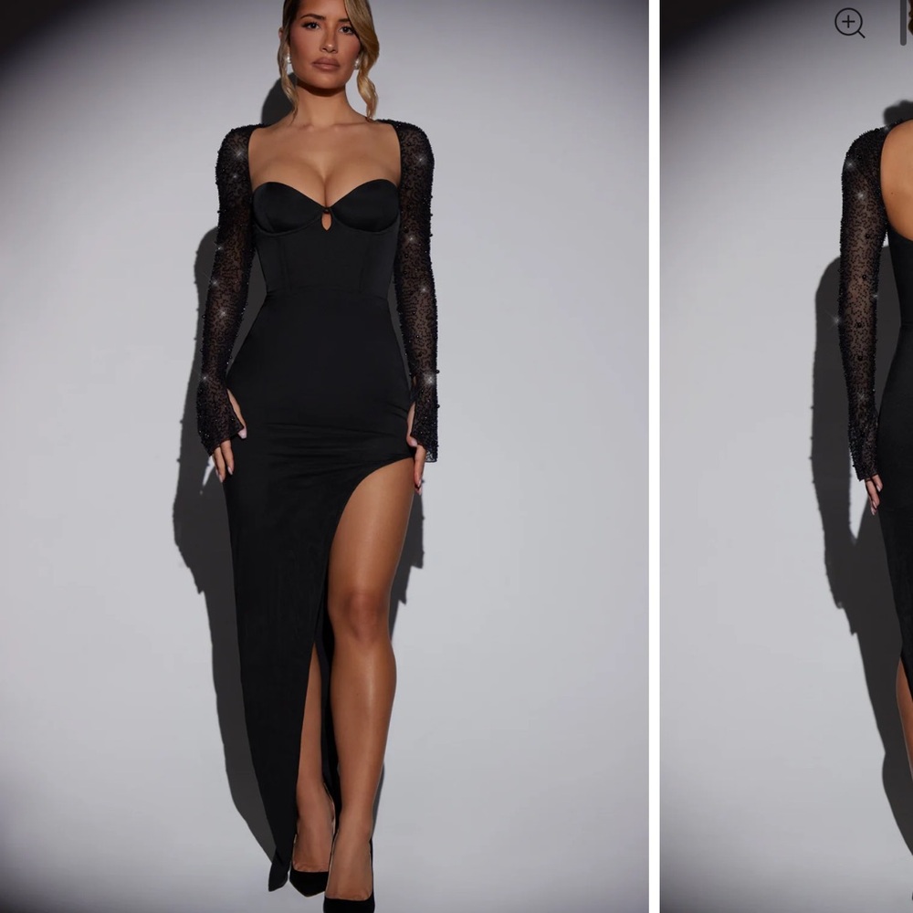 Elegant Black Long Sleeve Dress